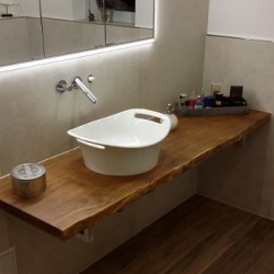 Kundenprojekt: Große Waschtischplatte für renoviertes Bad!